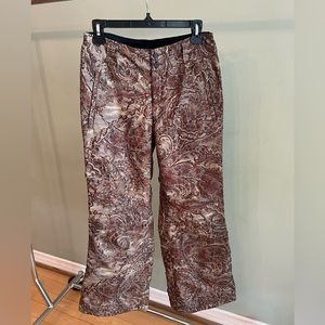 Bogner Ski Pants - paisley printed Waterproof, Insulated.  Women’s Size 6